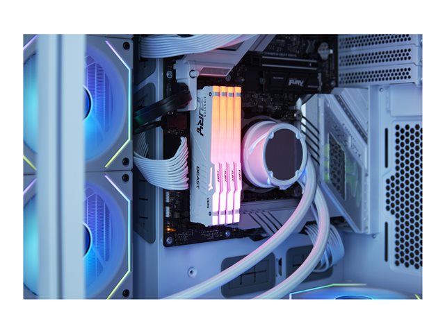 KINGSTON FURY Beast 64GB DIMM 6000MT/s DDR5 CL40 Kit of 2 White RGB XMP