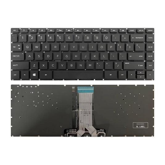 Клавиатура за лаптоп HP Pavilion 14-BS 14-BS000 14-BS100 14-BS500 Черна Без Рамка (Малък Ентър) с Подсветка / Black Without Frame With Backlit