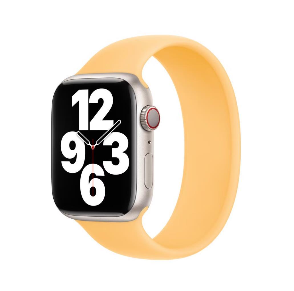 Оригинална силиконова каишка за Apple Watch 44мм, 45мм, 46мм, Ultra, Ultra 2, Ultra 3 49 - Apple Sunglow Solo Loop Band Size 7 (разопакован) | JAR Computers Оригинална силиконова каишка за Apple Watch 44мм, 45мм, 46мм, Ultra, Ultra 2, Ultra 3 49 - Apple Sunglow Solo Loop Band Size 7 (разопакован)