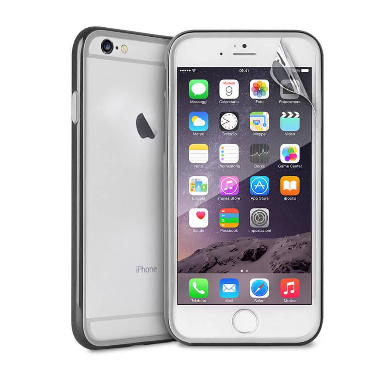 Силиконов бъмпер за iPhone 6 - Puro Bumper Frame (черен) | JAR Computers Силиконов бъмпер за iPhone 6 - Puro Bumper Frame (черен)