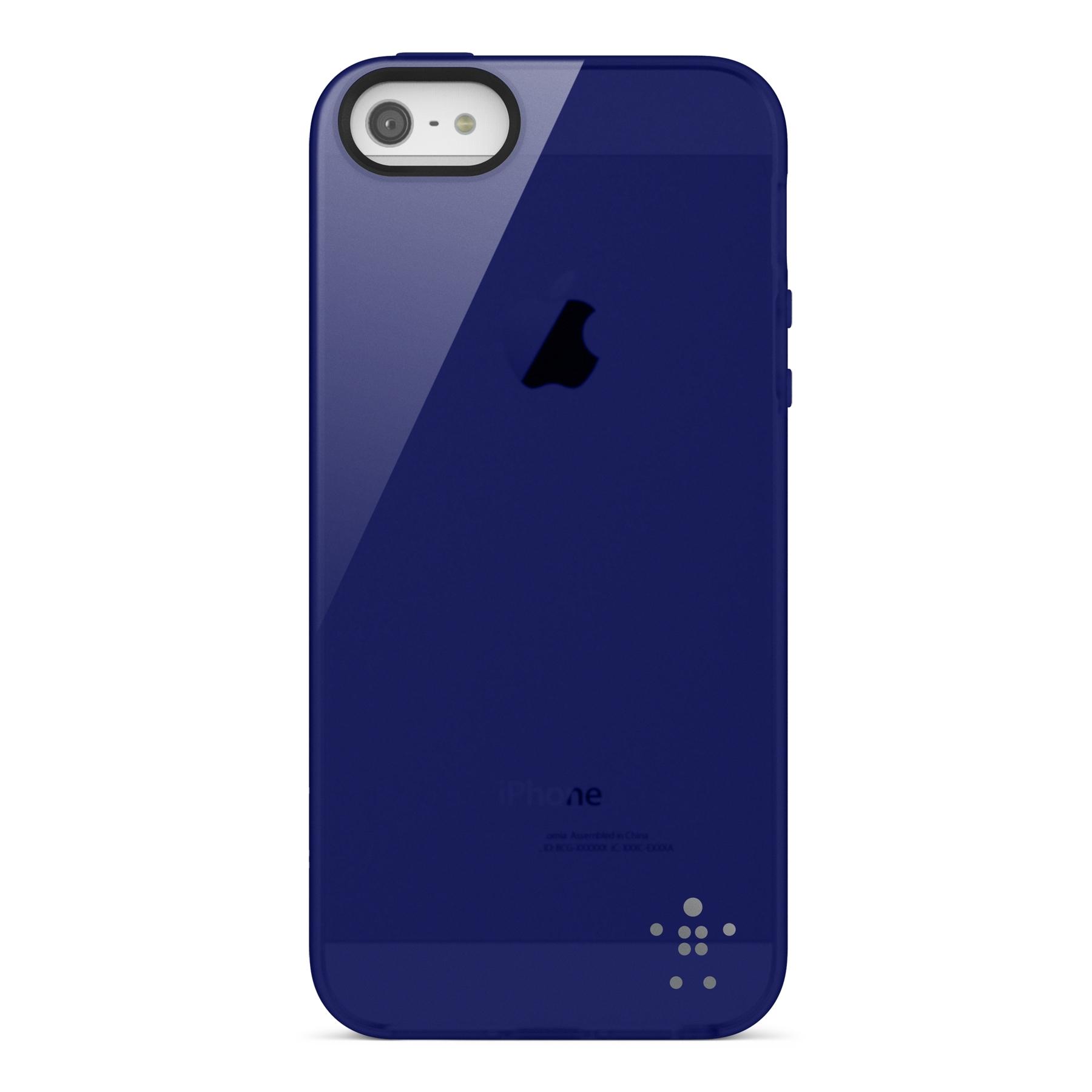 Силиконов калъф за iPhone 5, iPhone 5S, iPhone SE - Belkin Grip Sheer (тъмносин) | JAR Computers Силиконов калъф за iPhone 5, iPhone 5S, iPhone SE - Belkin Grip Sheer (тъмносин)