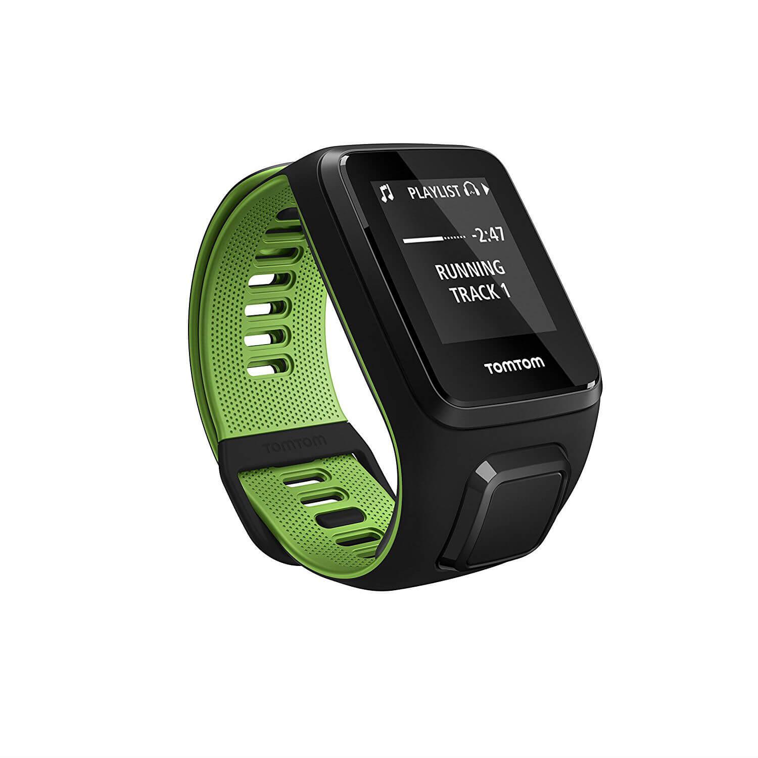 TomTom Runner 3 Cardio plus Music Large Strap - Mултиспорт GPS смарт часовник с вграден музикален плейър (черен-зелен) | JAR Computers TomTom Runner 3 Cardio plus Music Large Strap - Mултиспорт GPS смарт часовник с вграден музикален плейър (черен-зелен)