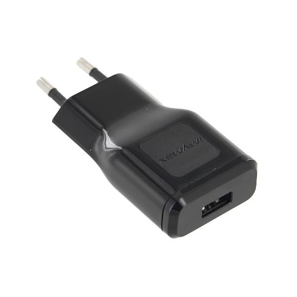 Захранване 2A за ел. мрежа с USB изход за мобилни устройства - Mymax Fast Travel Charger Adapter 2A (черен) | JAR Computers Захранване 2A за ел. мрежа с USB изход за мобилни устройства - Mymax Fast Travel Charger Adapter 2A (черен)