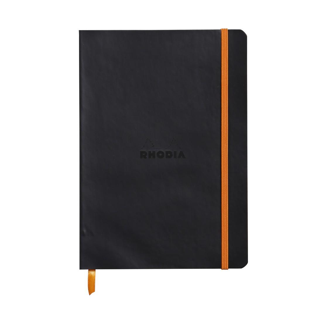 Бележник RHODIA Rhodiarama, A5, 80 л., редове, хартия шамоа 90 г, меки PU корици, черен | JAR Computers Бележник RHODIA Rhodiarama, A5, 80 л., редове, хартия шамоа 90 г, меки PU корици, черен