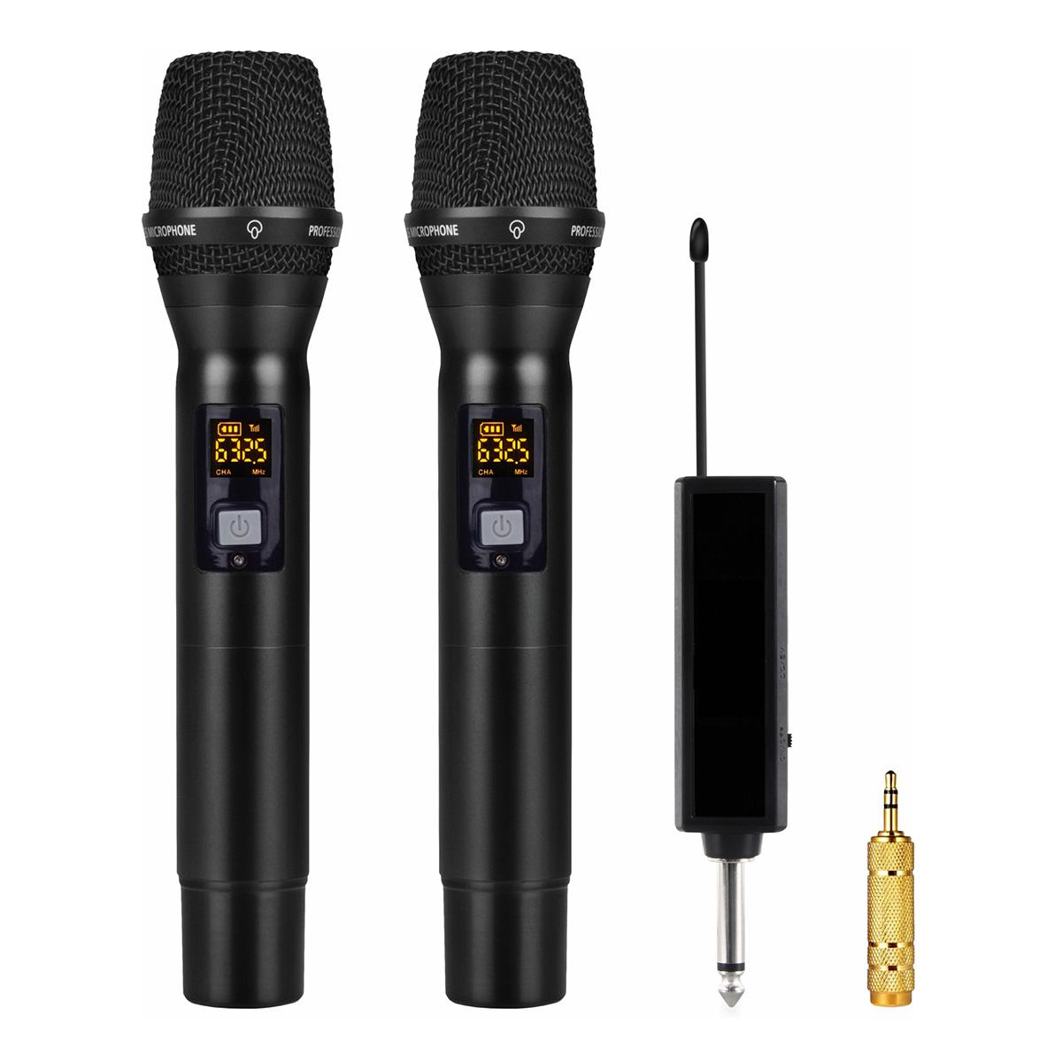 Безжични UHF микрофони Diva SP18S, Приемник, 2бр. микрофони | JAR Computers Безжични UHF микрофони Diva SP18S, Приемник, 2бр. микрофони