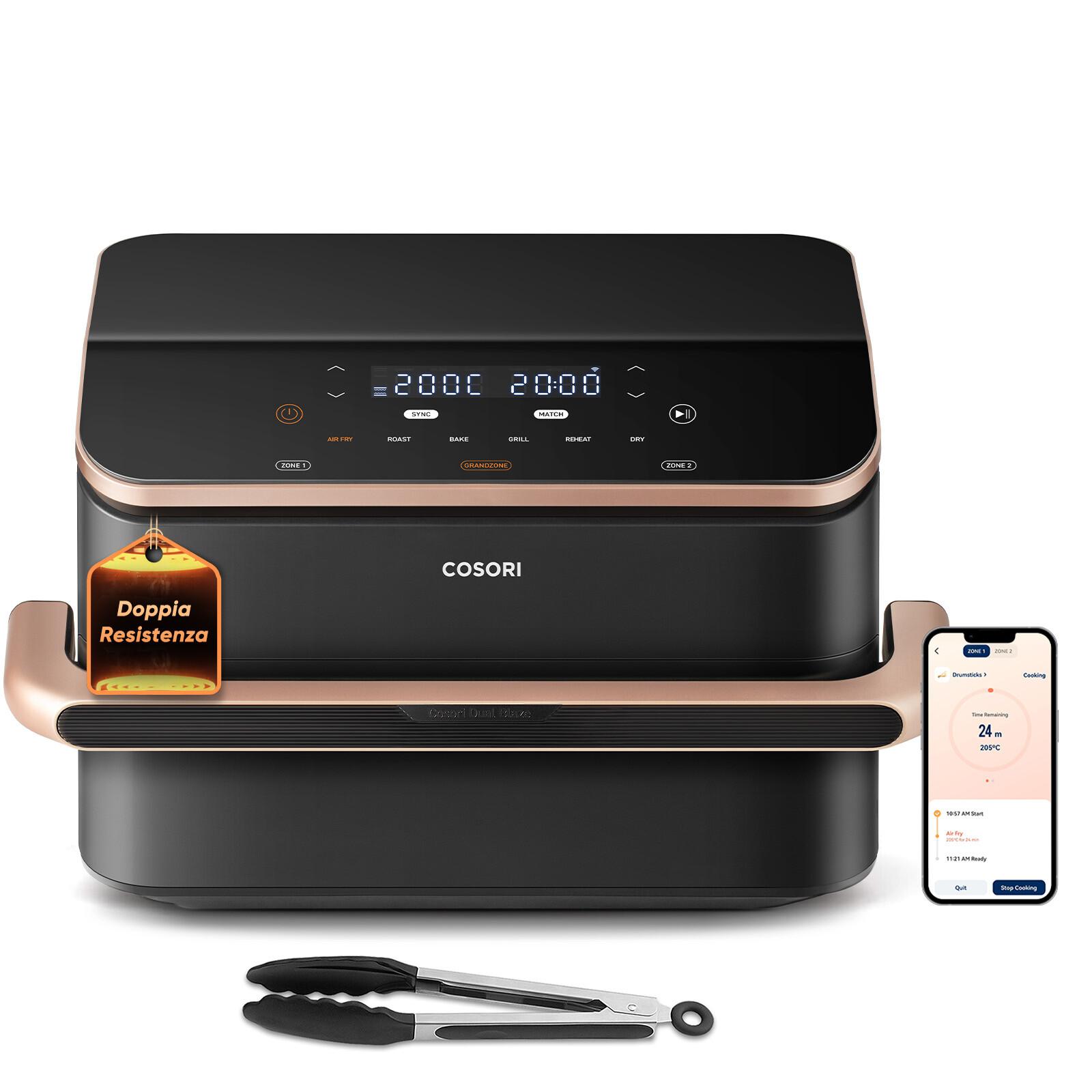 Cosori Dual Blaze Twinfry Chef Edition Двойна 10 Д Самостоятелен 2800 W Фритюрник с горещ въздух Тъмносив, Rose Gold | JAR Computers Cosori Dual Blaze Twinfry Chef Edition Двойна 10 Д Самостоятелен 2800 W Фритюрник с горещ въздух Тъмносив, Rose Gold