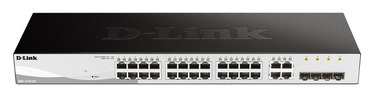 D-Link DGS-1210-28 Managed L2/L2+ 1U Black | JAR Computers D-Link DGS-1210-28 Managed L2/L2+ 1U Black