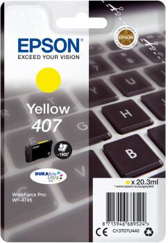Epson 407L Клавиатура – единичен цвят мастило DURABrite Ultra – жълто | JAR Computers Epson 407L Клавиатура – единичен цвят мастило DURABrite Ultra – жълто