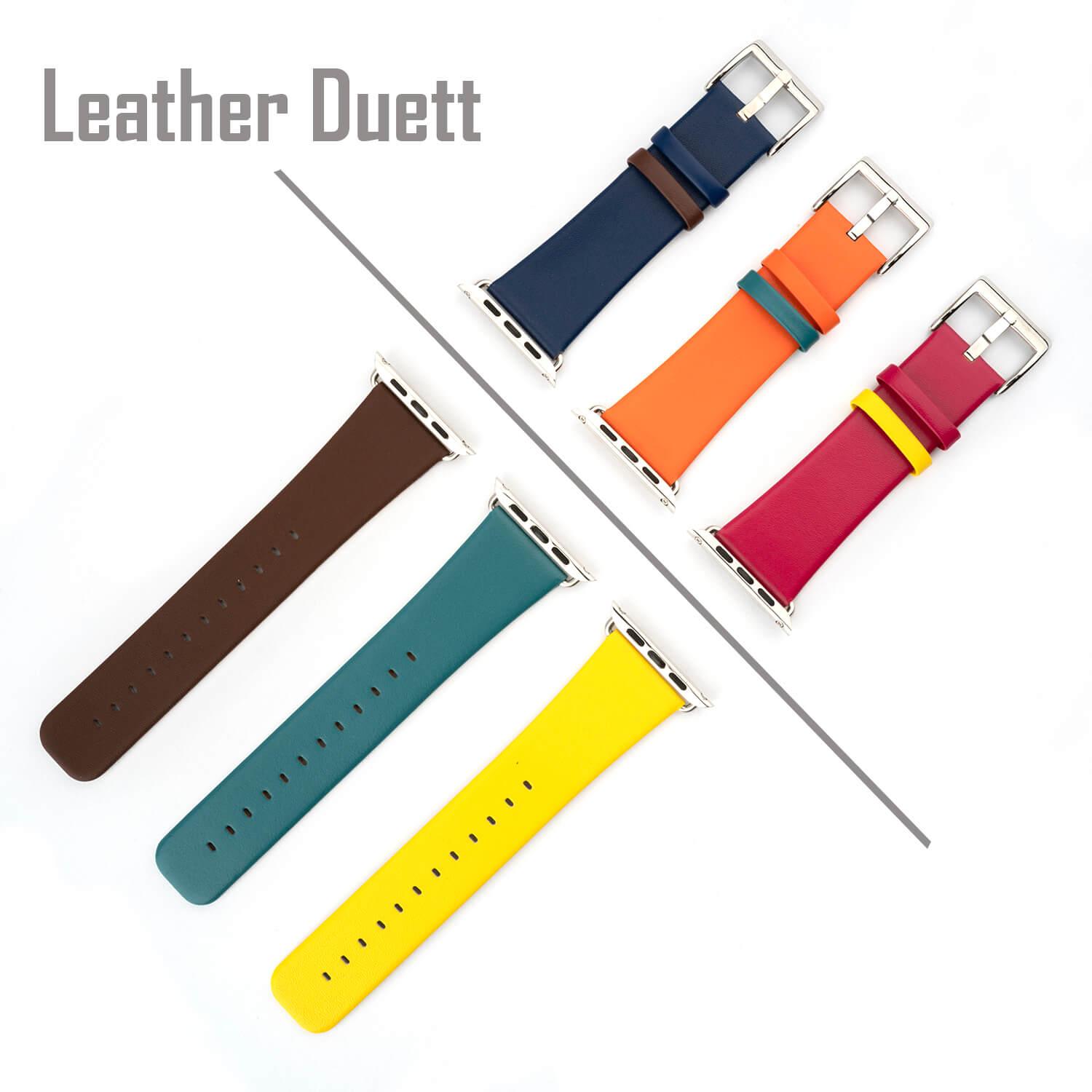 Кожена каишка за Apple Watch 38мм, 40мм, 41мм, 42мм (2024) - 4smarts Leather Duett Wrist Band (лилав-розов) | JAR Computers Кожена каишка за Apple Watch 38мм, 40мм, 41мм, 42мм (2024) - 4smarts Leather Duett Wrist Band (лилав-розов)
