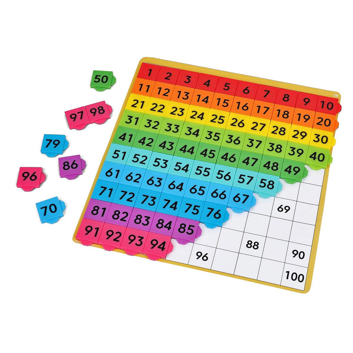 Learning Resources Табло със свързващи се цветни плочки, с числата до 100 | JAR Computers Learning Resources Табло със свързващи се цветни плочки, с числата до 100