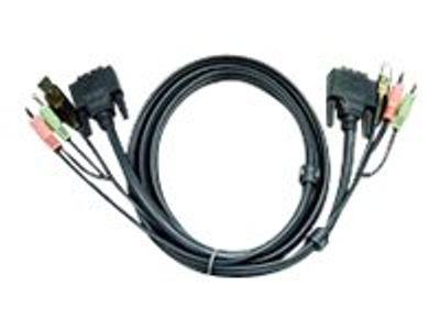 Мрежов комутатор ATEN 2L-7D02UD - video / USB / audio cable - 1.8 m