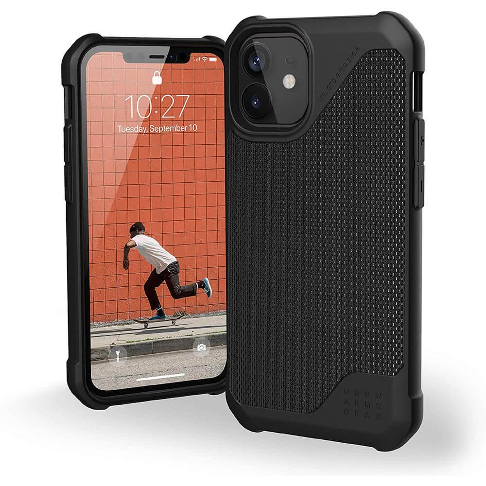 Удароустойчив хибриден кейс за iPhone 12 Mini - Urban Armor Gear Metropolis LT Fiber Armor Armortex (черен) | JAR Computers Удароустойчив хибриден кейс за iPhone 12 Mini - Urban Armor Gear Metropolis LT Fiber Armor Armortex (черен)