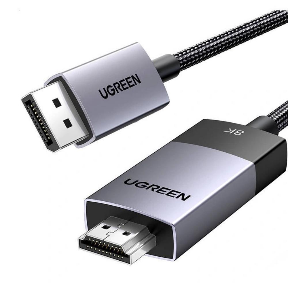 Ugreen DisplayPort to HDMI cable DP115 8k 60 Hz 1m black (80395) (UGR80395) | JAR Computers Ugreen DisplayPort to HDMI cable DP115 8k 60 Hz 1m black (80395) (UGR80395)