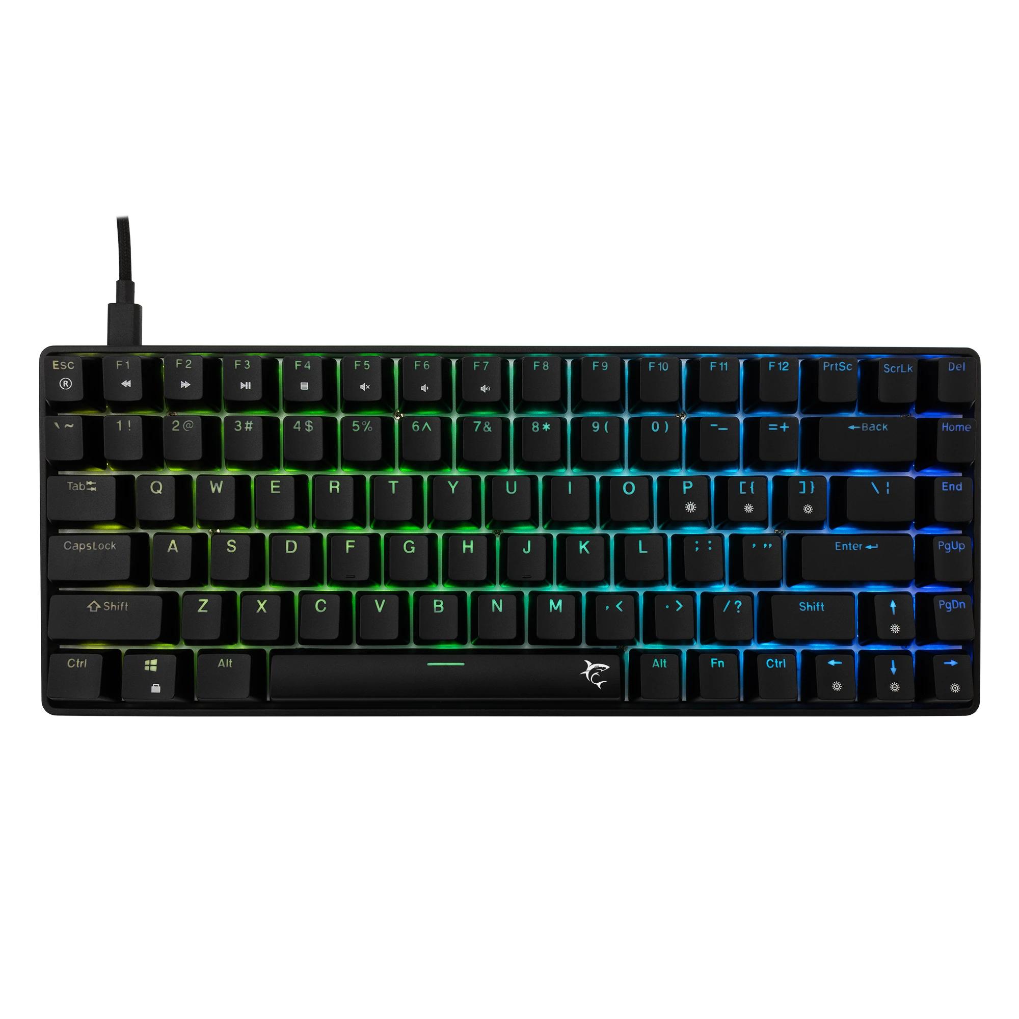 White Shark геймърска механична клавиатура Gaming Mechanical Keyboard HAMACHI - YUSYA 5P Blue Switches (English US), Black