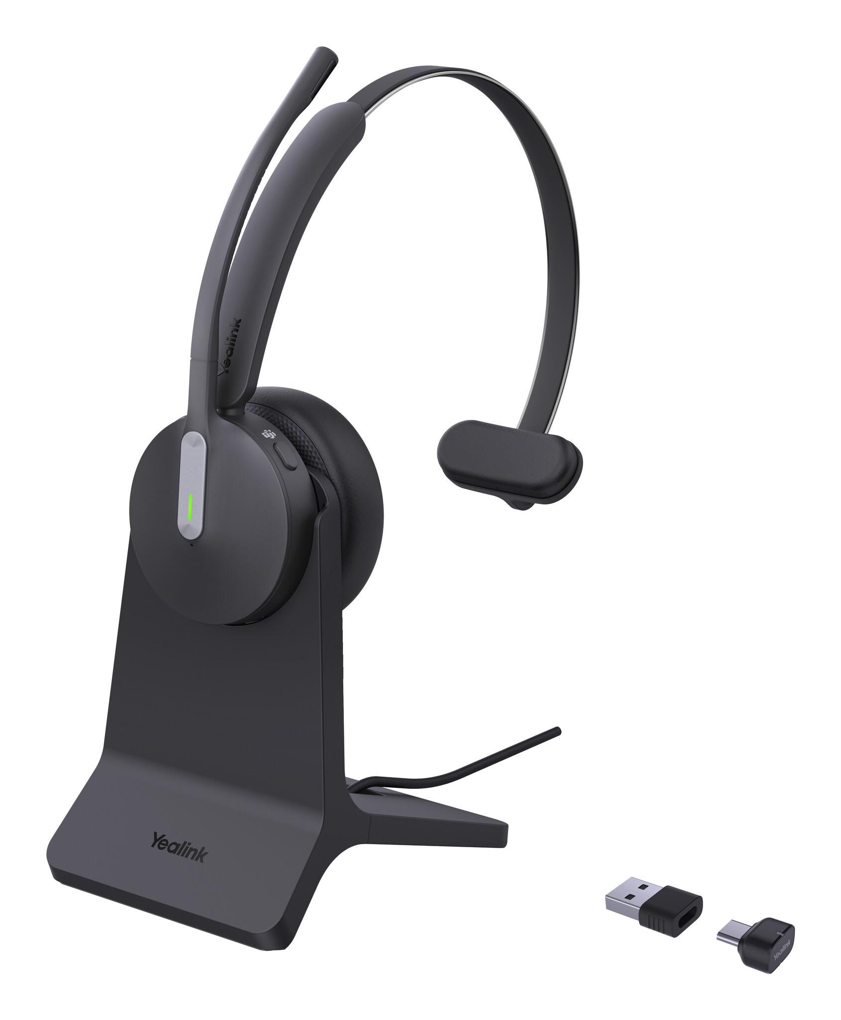 Yealink BH70 Mono with Stand Teams Слушалки Безжичен Лента за глава Офис/Център за обаждания USB Тип-A Bluetooth Стойка за зареждане Черен