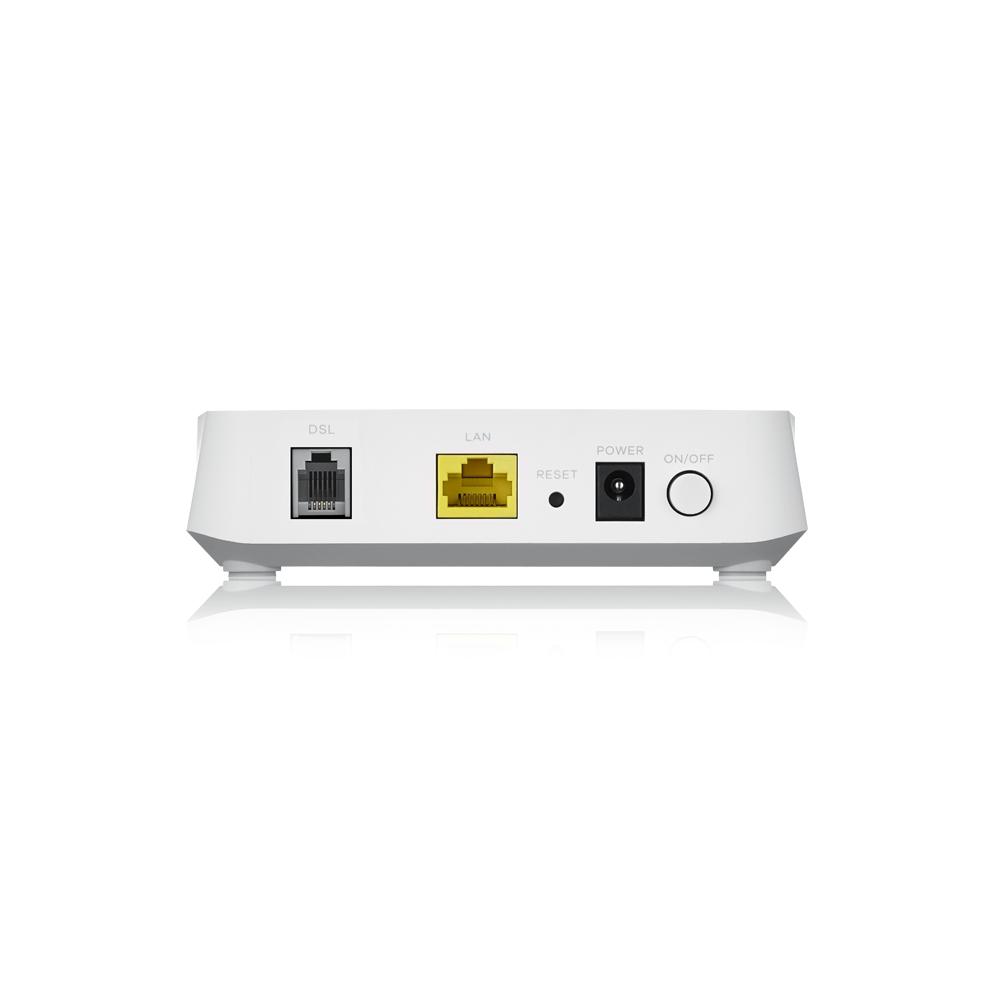 ZyXEL VDSL2 profiles: 8a/b/c/d, 12a/b, 17a bonding, and 35b over POTS Gateway, 1GbE LAN, EU+UK STD version