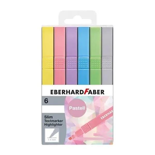 Eberhard Faber Маркери Slim, скосен връх, в пастелни цветове, 6 броя | JAR Computers Eberhard Faber Маркери Slim, скосен връх, в пастелни цветове, 6 броя