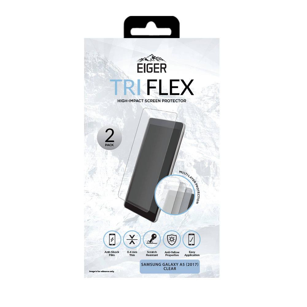 Качествено защитно покритие за дисплея на Samsung Galaxy A5 (2017) - Eiger Tri Flex High Impact Film Screen Protector (два броя) | JAR Computers Качествено защитно покритие за дисплея на Samsung Galaxy A5 (2017) - Eiger Tri Flex High Impact Film Screen Protector (два броя)