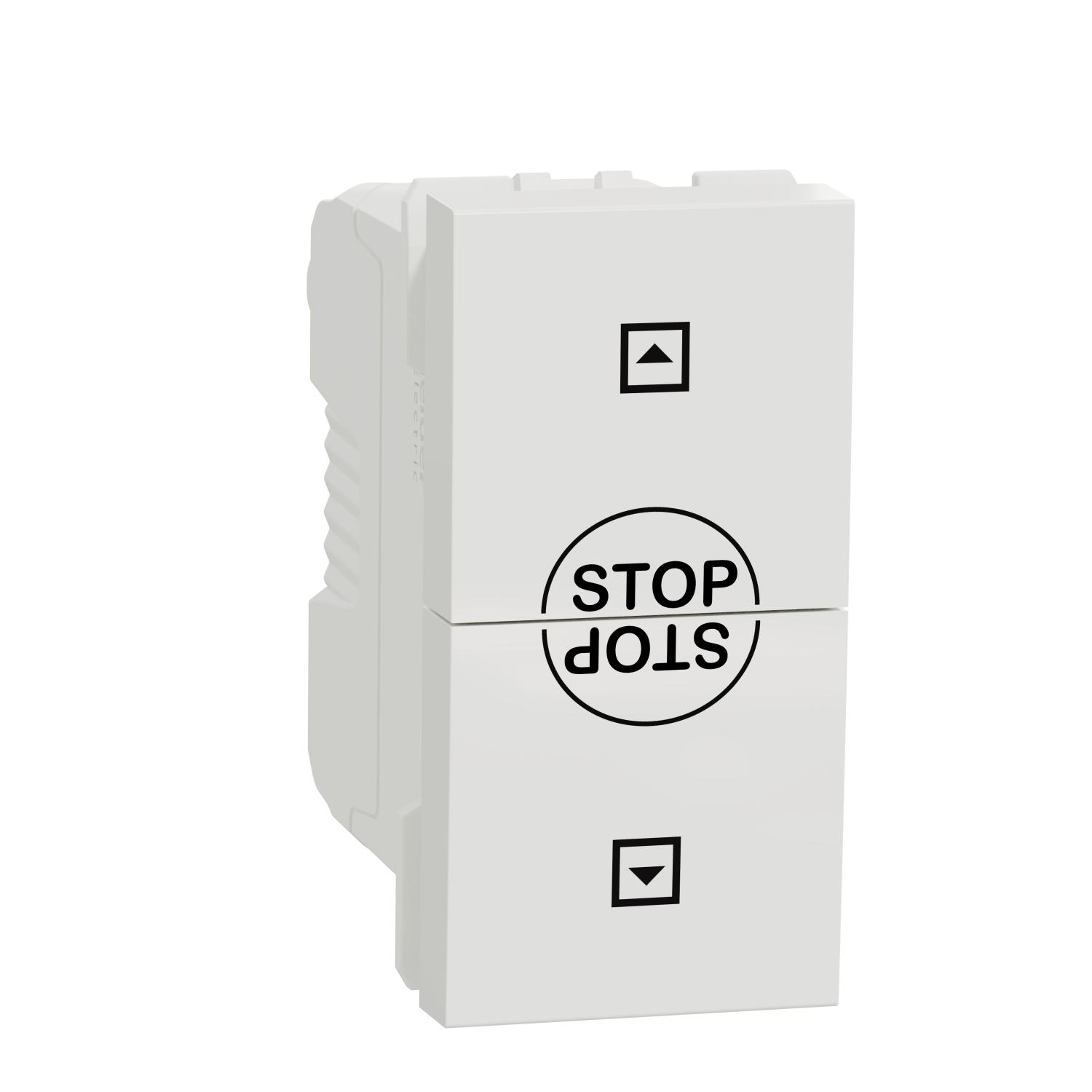 Ключ за управление на щори 10A, 1M, бял - SCHNEIDER ELECTRIC New Unica NU310818SC | JAR Computers Ключ за управление на щори 10A, 1M, бял - SCHNEIDER ELECTRIC New Unica NU310818SC