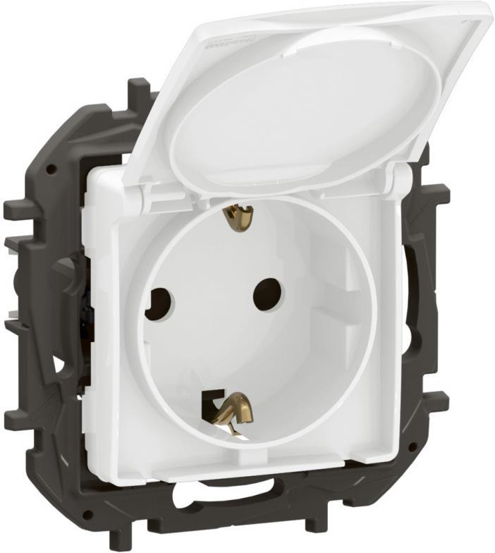 Контакт ШУКО 16A с капак и детска защита цвят Бял Niloe New Legrand | JAR Computers Контакт ШУКО 16A с капак и детска защита цвят Бял Niloe New Legrand