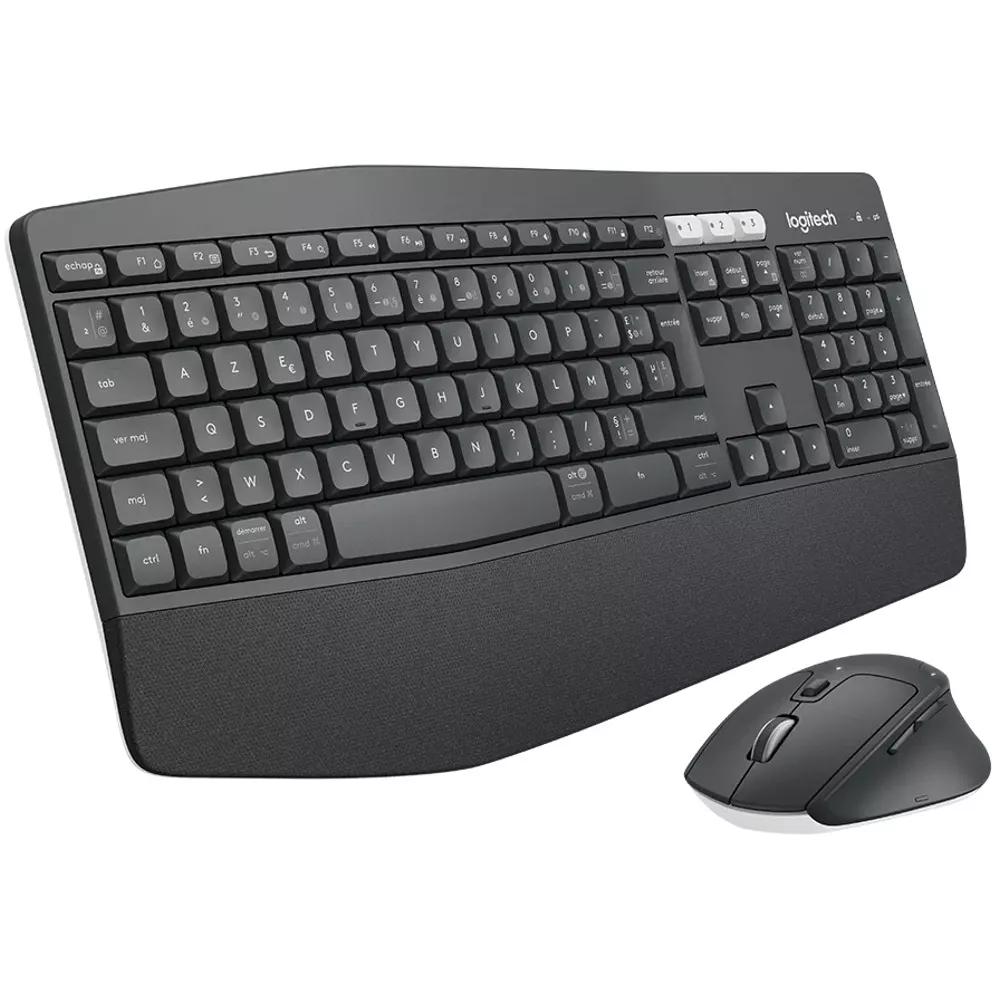 Logitech MK850, безжични, оптична (1000 dpi), нископрофилни клавиши, извит дизайн, Bluetooth/USB, черни, US International, 920-008226 | JAR Computers Logitech MK850, безжични, оптична (1000 dpi), нископрофилни клавиши, извит дизайн, Bluetooth/USB, черни, US International, 920-008226