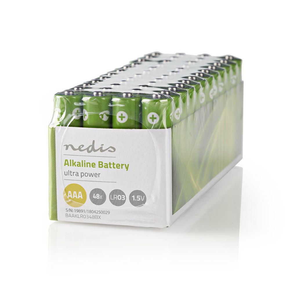 Nedis Alkaline Batteries AAA 1.5V 48pcs (BAAKLR0348BX) (NEDBAAKLR0348BX)
