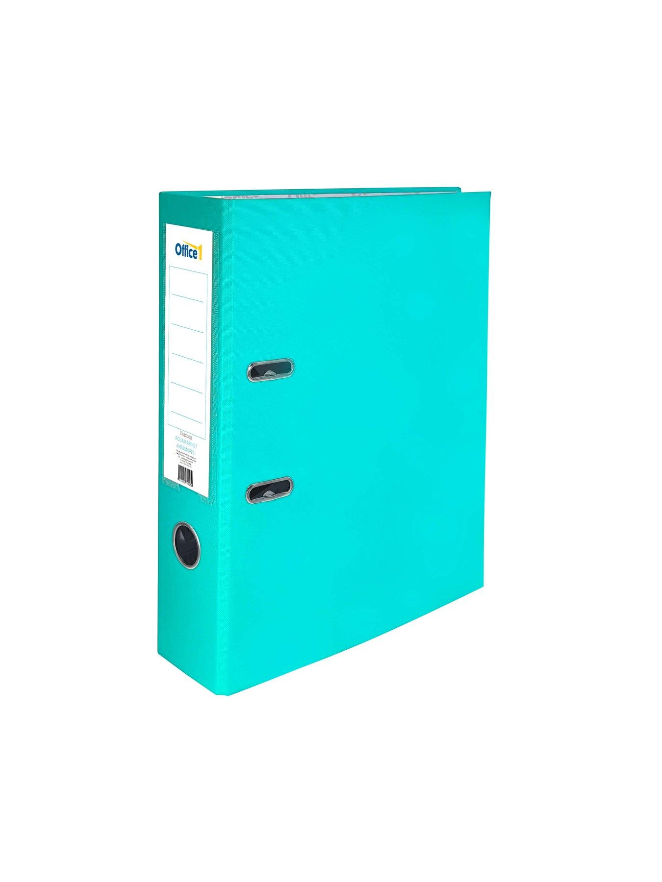 Office 1 Класьор, 8 cm, PP, несглобен, аквамарин, 50 броя