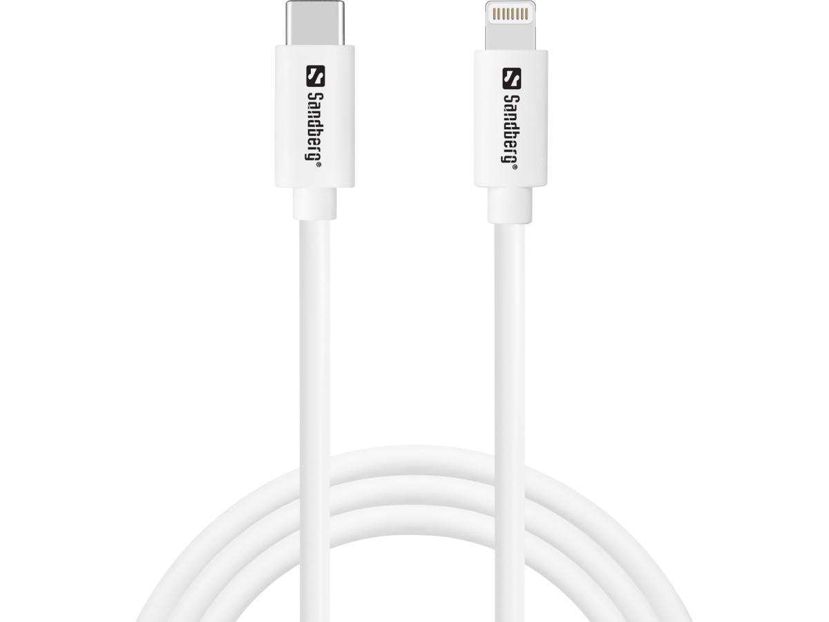 Sandberg USB-C PD to Lightning MFI, 1M | JAR Computers Sandberg USB-C PD to Lightning MFI, 1M