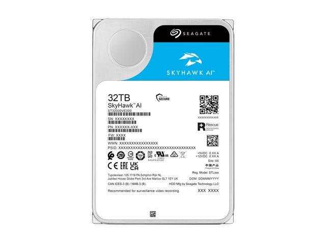 SEAGATE Video Optimized Skyhawk AI 32TB HDD SATA 6Gb/s 512MB cache 3.5inch CMR Helium
