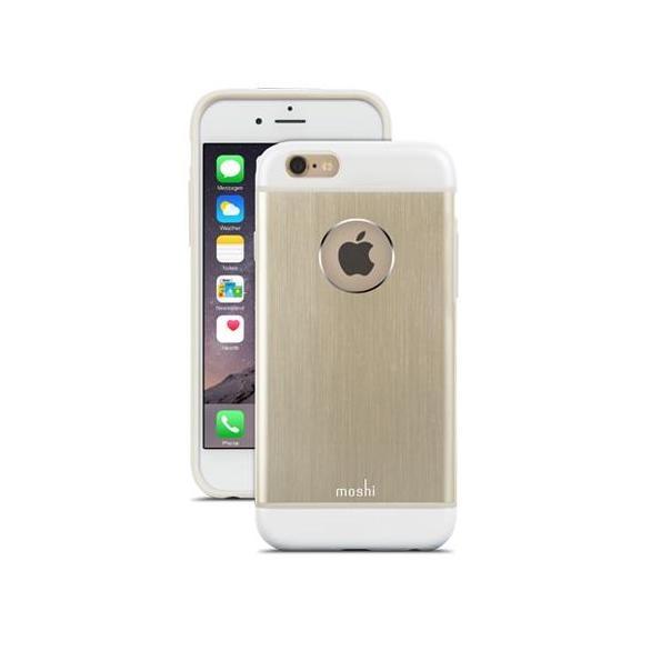 Уникален удароустойчив алуминиев кейс за iPhone 6, iPhone 6S - Moshi iGlaze Armour (златист) | JAR Computers Уникален удароустойчив алуминиев кейс за iPhone 6, iPhone 6S - Moshi iGlaze Armour (златист)
