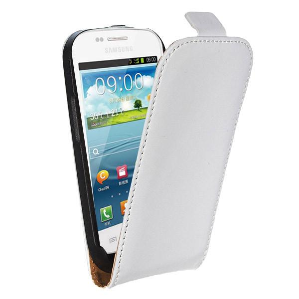 Вертикален кожен калъф за Samsung Galaxy S3 Mini i8190 - Leather Flip Case (бял) | JAR Computers Вертикален кожен калъф за Samsung Galaxy S3 Mini i8190 - Leather Flip Case (бял)