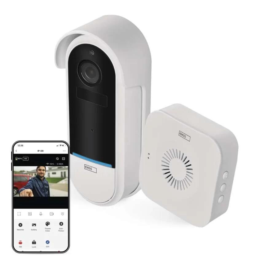 Видео бутон и звънец с батерия IP-15S Wi-Fi GoSmart EMOS | JAR Computers Видео бутон и звънец с батерия IP-15S Wi-Fi GoSmart EMOS