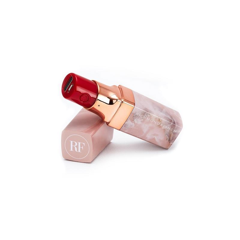 Външна батерия с USB изход за мобилни устройства - Richmond and Finch Lipstick Pink Marble 2600 mAh (розов) | JAR Computers Външна батерия с USB изход за мобилни устройства - Richmond and Finch Lipstick Pink Marble 2600 mAh (розов)