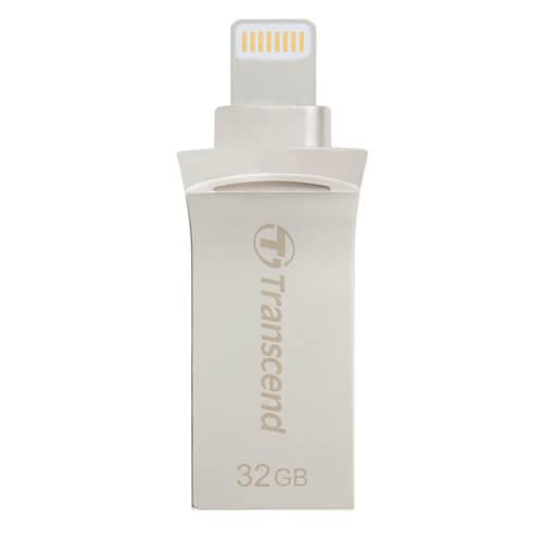 Външна памет за iPhone, iPad, iPod с Lightning (32GB) - Transcend JetDrive USB 3.1 Go 500S 32GB (сребрист) | JAR Computers Външна памет за iPhone, iPad, iPod с Lightning (32GB) - Transcend JetDrive USB 3.1 Go 500S 32GB (сребрист)