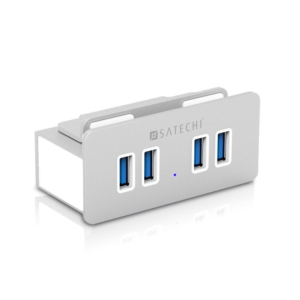 Алуминиев 4-портов USB 3.0 хъб за iMac - Satechi 4-Port Aluminium Clamp Hub | JAR Computers Алуминиев 4-портов USB 3.0 хъб за iMac - Satechi 4-Port Aluminium Clamp Hub
