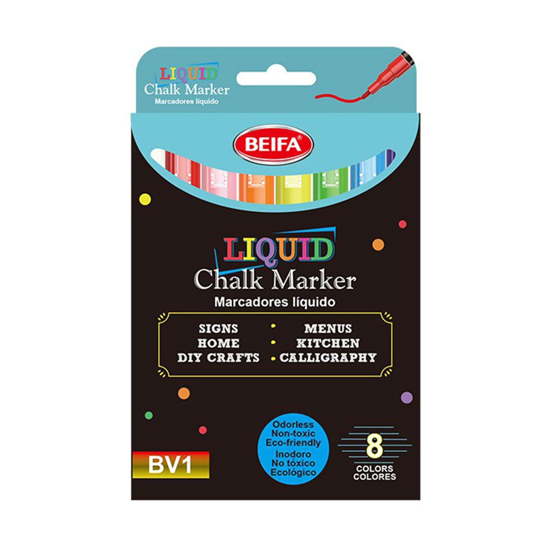 Beifa Маркер BV1-8B1 Chalk, комплект от 8 цвята