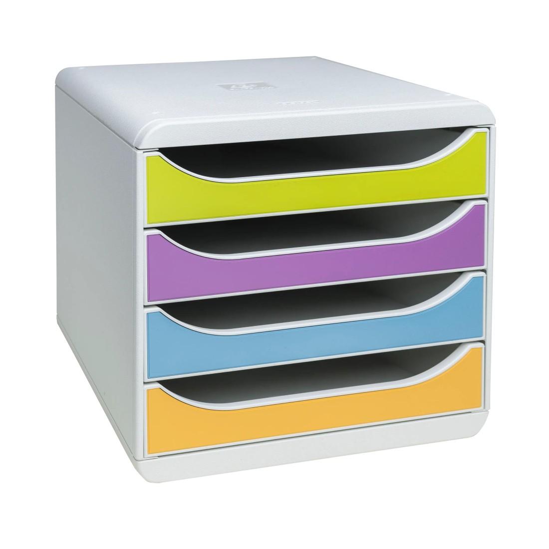 Бокс с 4 чекмеджета EXACOMPTA Pop'Nco, 347x278x267 мм, Polystyrene, 4 цвята | JAR Computers Бокс с 4 чекмеджета EXACOMPTA Pop'Nco, 347x278x267 мм, Polystyrene, 4 цвята