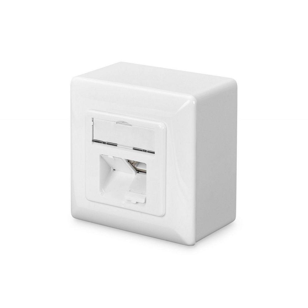 DIGITUS DN-9006-N :: Розетка двойна, Cat.6, Class E, екранирана, повърхностен монтаж | JAR Computers DIGITUS DN-9006-N :: Розетка двойна, Cat.6, Class E, екранирана, повърхностен монтаж