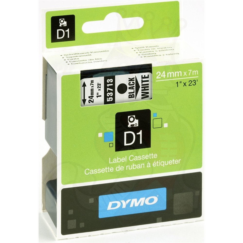 DYMO D1 53713 TAPE 24mm BLACK ON WHITE (S0720930) (DYMO53713)