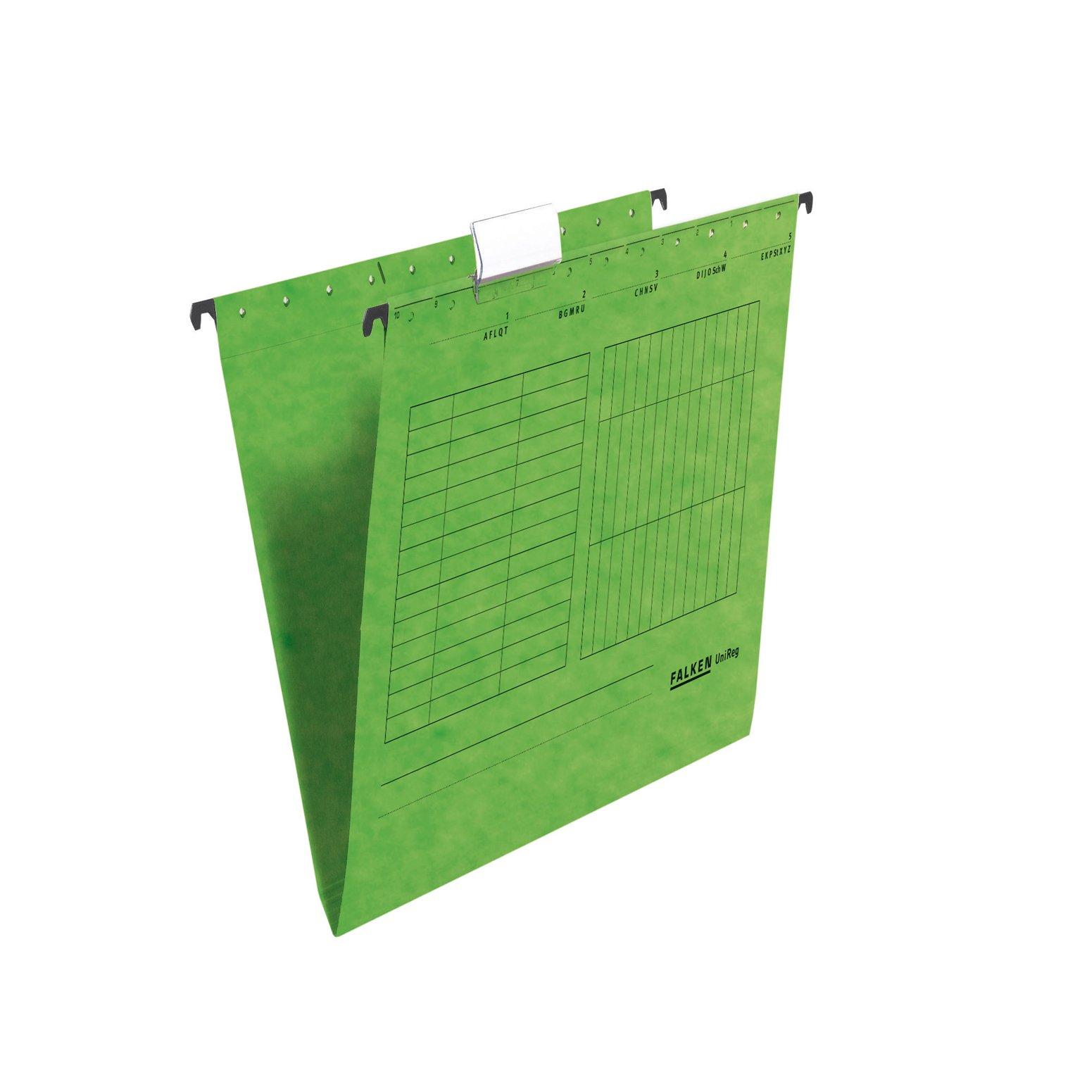 Falken Папка за картотека, V-образна, зелена, 25 броя | JAR Computers Falken Папка за картотека, V-образна, зелена, 25 броя