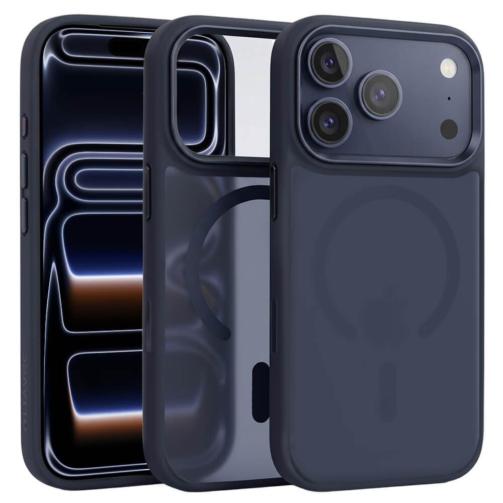 Хибриден удароустойчив кейс с MagSafe за iPhone 17 Pro Max - Liavec Cloudy Case with Metal Camera Frame (тъмносин) | JAR Computers Хибриден удароустойчив кейс с MagSafe за iPhone 17 Pro Max - Liavec Cloudy Case with Metal Camera Frame (тъмносин)