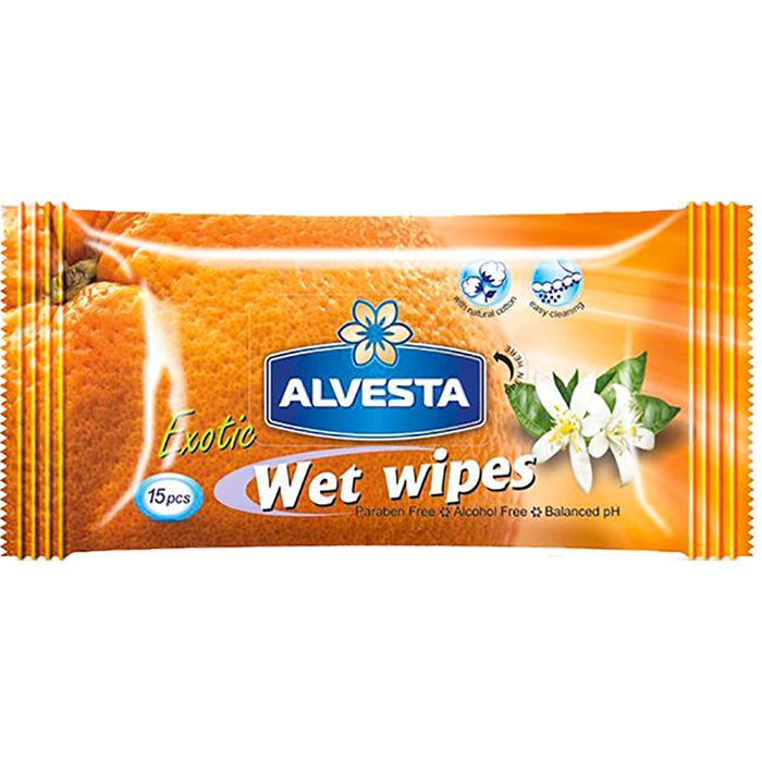 Кърпи влажни козм. Alvesta Екзотик оп15 | JAR Computers Кърпи влажни козм. Alvesta Екзотик оп15