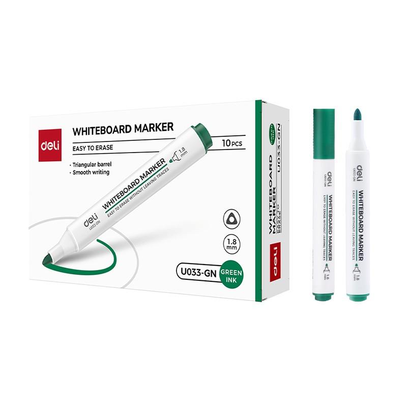 Маркер за бяла дъска Deli EU033-GN, объл връх 1.8 мм, зелен | JAR Computers Маркер за бяла дъска Deli EU033-GN, объл връх 1.8 мм, зелен