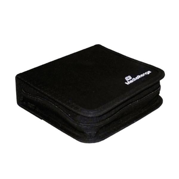 MEDIARANGE MEDIA STORAGE WALLET FOR 24 DISCS NYLON BLACK (MRBOX50)