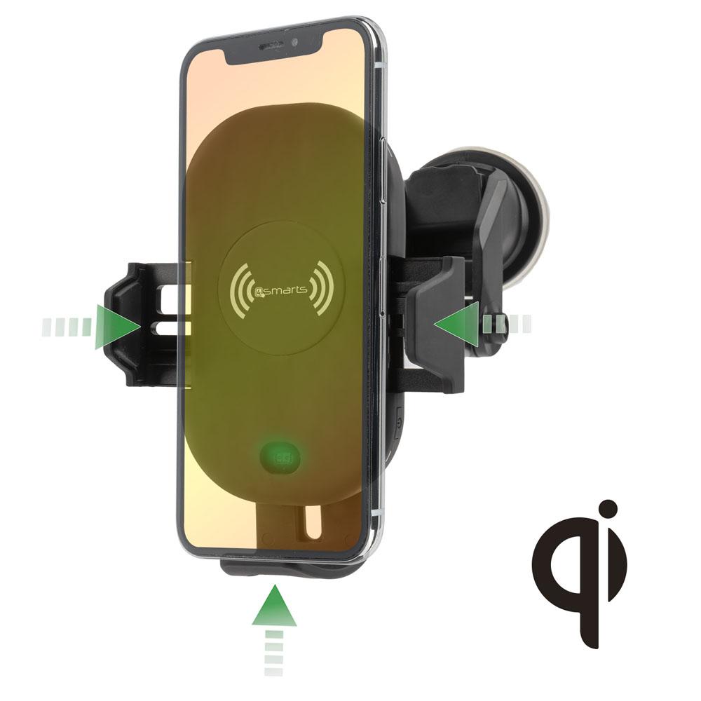 Поставка за кола с безжично зареждане за QI съвместими смартфони - 4smarts Inductive Fast Charger VoltBeam Sensor 2 with 15W | JAR Computers Поставка за кола с безжично зареждане за QI съвместими смартфони - 4smarts Inductive Fast Charger VoltBeam Sensor 2 with 15W