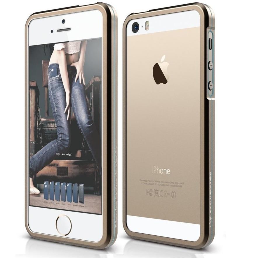 Дизайнерски алуминиев бъмпер за iPhone 5, iPhone 5S, iPhone SE - Elago S5 Aluminum Bumper (златист) | JAR Computers Дизайнерски алуминиев бъмпер за iPhone 5, iPhone 5S, iPhone SE - Elago S5 Aluminum Bumper (златист)