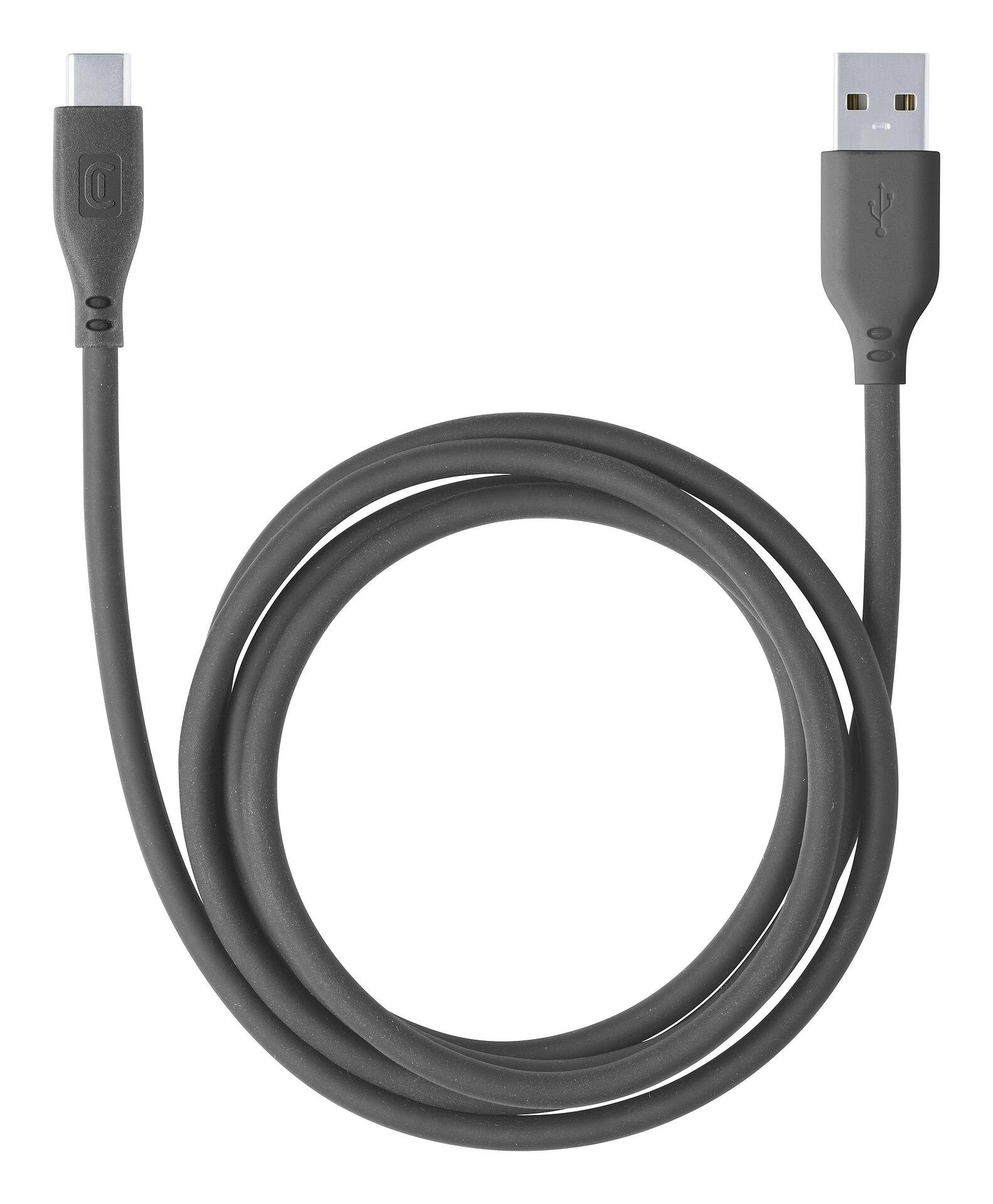 Кабел данни Soft USB към USB-C 1.2 м, Черен
