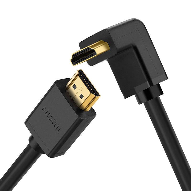 Кабел UGREEN HD103 10173 HDMI Cable 1 м, 4K@30Hz (90° ъглов конектор) | JAR Computers Кабел UGREEN HD103 10173 HDMI Cable 1 м, 4K@30Hz (90° ъглов конектор)