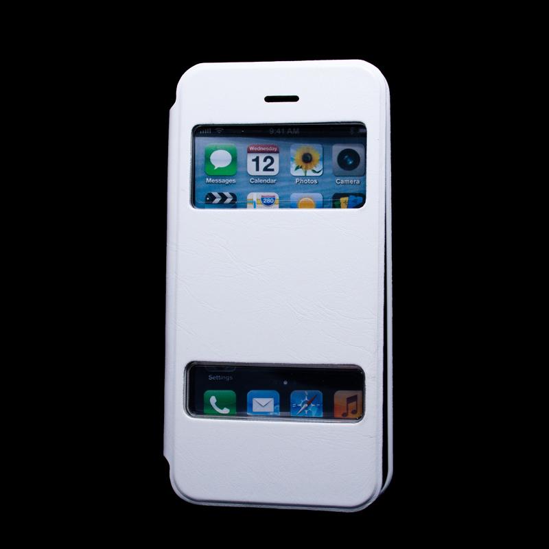 Кожен калъф, тип портфейл и поставка за iPhone 5S, iPhone 5, iPhone SE - Wallet View Case (бял) | JAR Computers Кожен калъф, тип портфейл и поставка за iPhone 5S, iPhone 5, iPhone SE - Wallet View Case (бял)