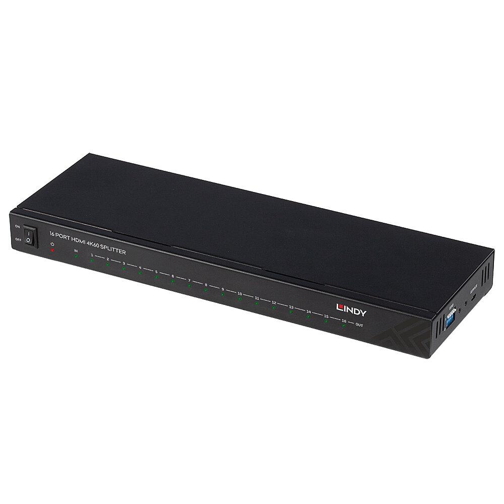 LINDY LNY-38239 :: 16 Port HDMI 2.0 18G Splitter, 3840x2160@60Hz 4:4:4 